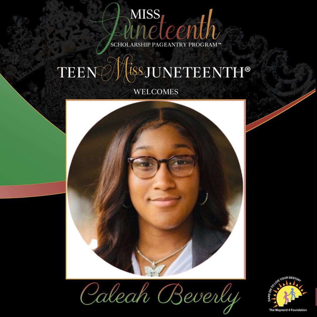 2023 Teen Miss Juneteenth America Participant - Caleah Beverly