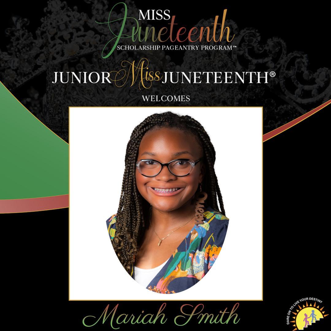 2023 Junior Miss Juneteenth America Participant - MARIAH SMITH