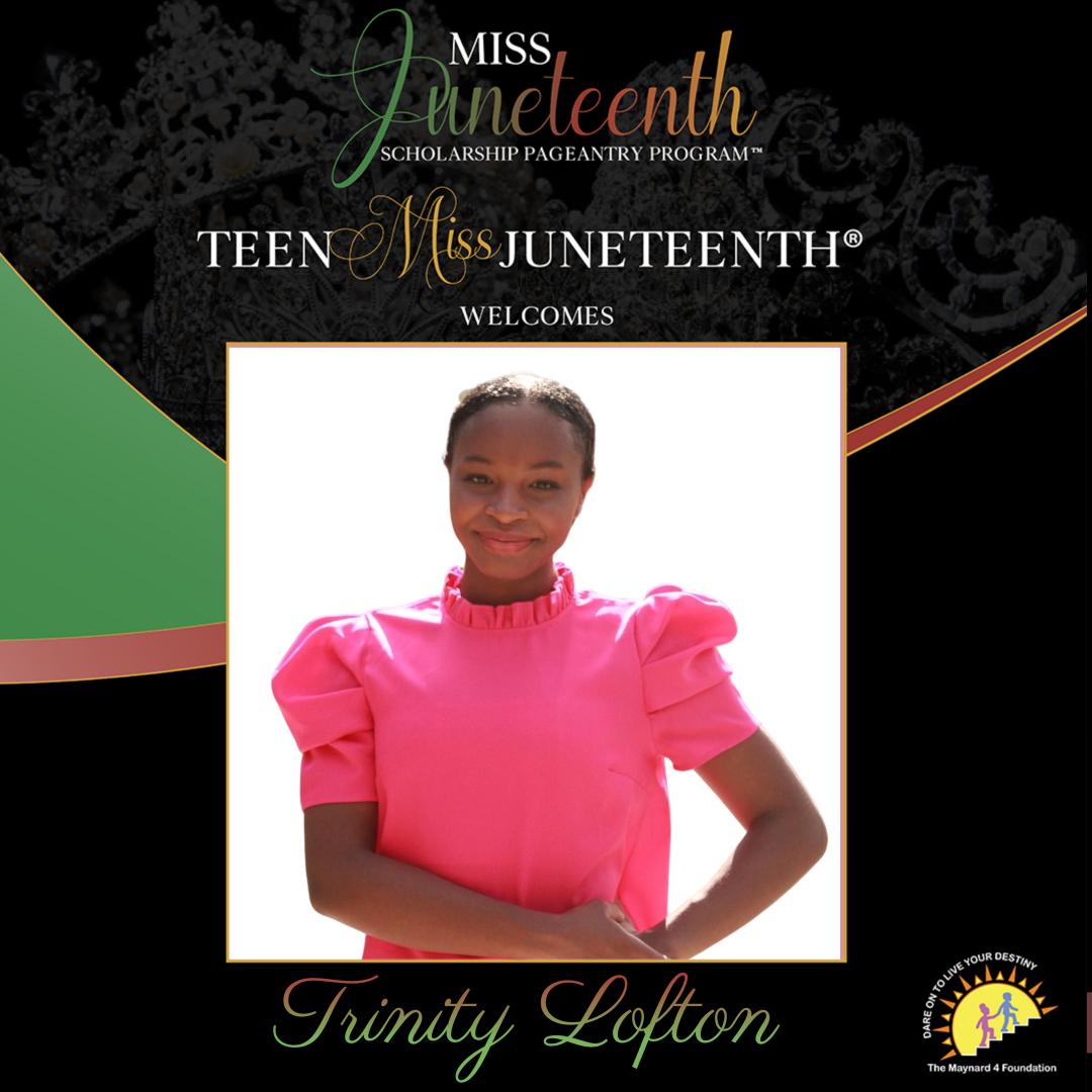 2023 Teen Miss Juneteenth America Participant - Trinity Lofton