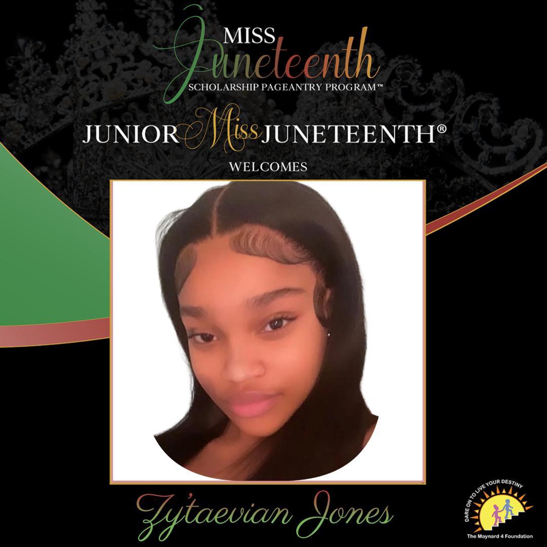 2023 Junior Miss Juneteenth America Participant - Zy’taevian Jones