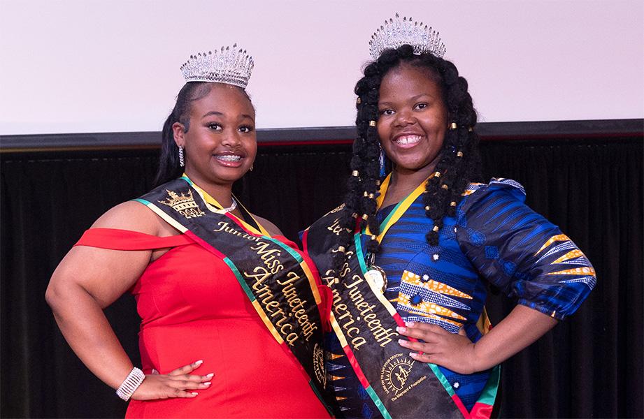 Book Appearances 2024 Miss Juneteenth America Junior and Teen Crowned Queens - Kamyrn Washington and Leatha Joyner