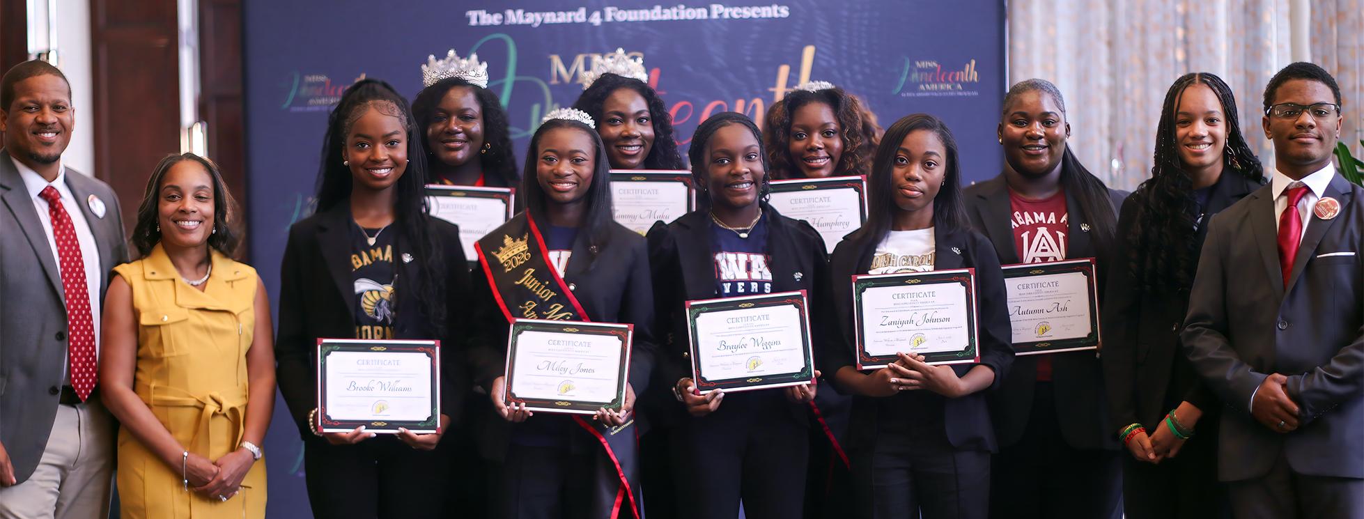 The Maynard 4 Foundation and Miss Juneteenth America Scholarship Pageantry Program Class of 2026
