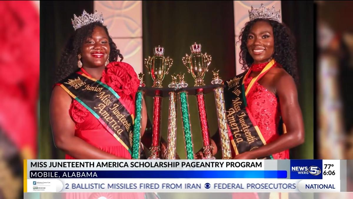 2026 Miss Juneteenth America Queens Erin Hammond and Tammy Maku pictured together during a WKRG News 5 feature.