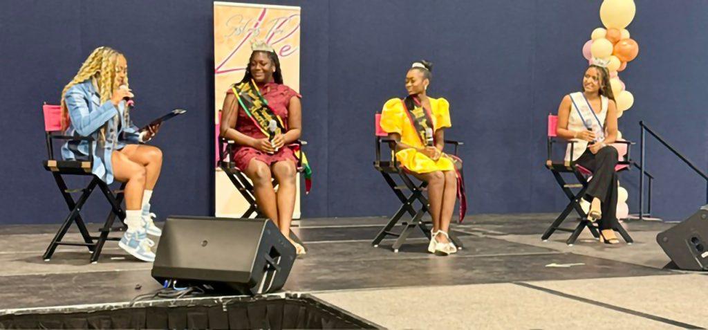 Young queens participating in the Sisters for Life Wellness Expo panel at the Mobile Convention Center.