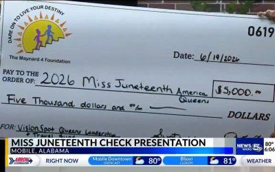 VisionSpot Enterprises Donates $5,000 to Miss Juneteenth America